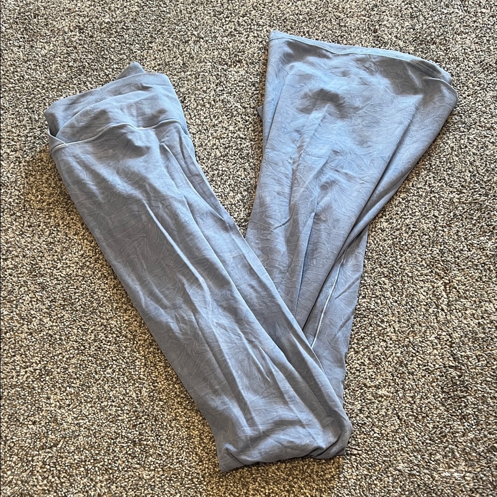 Aerie Flare Crossover Blue Leggings